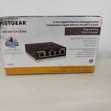 NETGEAR GS305P 5-Port PoE+ Gigabit Unmanaged Switch 63W Desktop Wall Mount Black picture