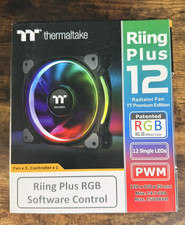Thermaltake Riing Plus 12 LED RGB CL-F059-PL12SW-A Radiator Fan Single Fan picture