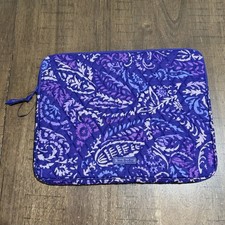 NWOT Vera Bradley Paisley Amethyst Design Laptop Sleeve Cover Case Bag Purple picture