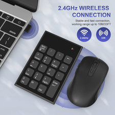 Wireless Number Pad and Mouse Combo 2.4G 19 Keys USB Wireless Numeric Keypad ... picture