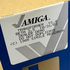 DEALER DEMO Disk TRANSFORMER V1.0 BETA 3.5 AMIGA Computers 1985 SIMILI RARE picture