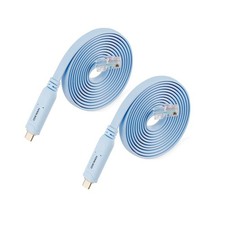USB-C Console Cable 2pack, USB C to RJ45 6 ft 2-Pack, Blue picture