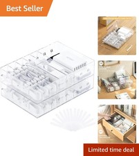 Stackable 2-Pcs Clear Cable Management Box for Effortless Organization picture