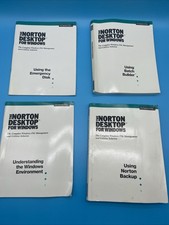 Lot of 4 Vintage Norton Desktop for Windows User Manuals Symantec Win 3.1 picture