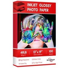 100 PCS Glossy Inkjet Photo Paper 13x19 Inch 48LB Dye Ink 180gsm Printer picture