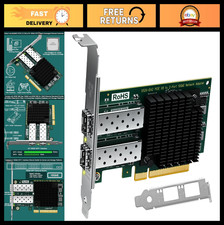 10Gb/s SFP+ Fiber Ports Ethernet Adapter NIC Card for Servers & PCs, PCIe x8 picture