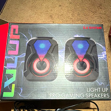 Vivitar LVL UP Wired 2.0 Computer Speakers LED Lightshow USB/3.5mm Black picture