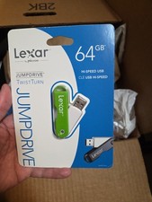 Lexar JumpDrive TwistTurn 64GB USB Flash Drive  Blue or Green picture