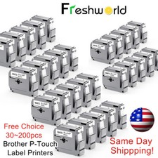 M Tape for Brother p-touch eqv Label Tape 12mm Black/White M231 M-K231 PTM95 lot picture