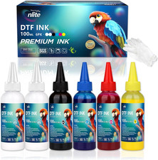 Enlite DTF Ink 100ML Combo Pack, Premium Pigment Ink for PET Film Heat Transfer picture