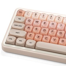 132 Keys Pink Foundation Jelly PBT Keycaps MOA Profile For MX Switches picture