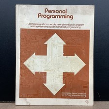 1977 Personal Programming A Complete Owner's Manual for TI Programmable 58/59  picture