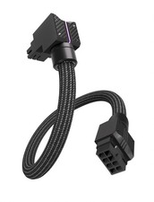 ARGB 8Pin PCIe GPU Extension Cable 16AWG 90 Degree 5V 3Pin RGB BlackSTD picture