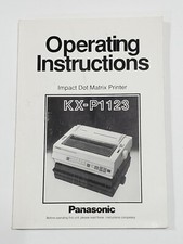 Panasonic KX-P1123 Operating Instruction Manual - Vintage  Lot of info picture