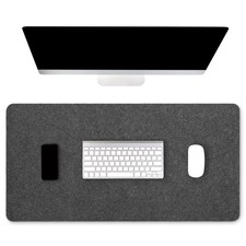 Premium Real Wool Felt Desk Pad NonSlip Backing Mat Protector 32x16 Inch picture