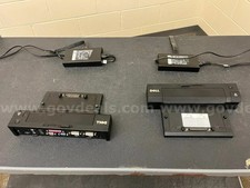 Lot of 5 Dell PR02X E-Port Plus USB 3.0 Docking Station Tested Working +Adapters picture