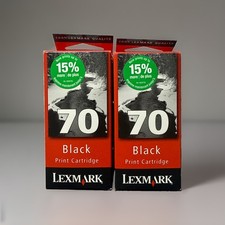 Lexmark 70 Black Printer Cartridges  2ct - New picture