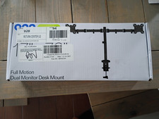 Onn Full Motion Dual Monitor Desk Mount 13-32 Inch VESA C-Clamp Rotate Tilt Swiv picture