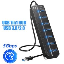 USB 2.0 Hub USB Hub 2.0 Multi USB Splitter Hub Use Power Adapter 4/7 Port picture