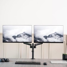 VIVO 17 to 32 inch Dual Pneumatic Monitor Mount, 2 Pneumatic Arms, Adjustable picture