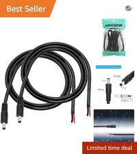 High-Performance 3FT DC Power Cable with Pre-Stripped Connections - 16 AWG picture