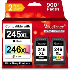245XL 246XL Ink Cartridge Replacement for Canon Pixma Printer Black Color 2 pack picture