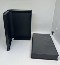 100 A GRADE NEW BLACK VHS CASE LIBRARY CASE, NO HUB W/FULL SLEEVE PSV10 picture