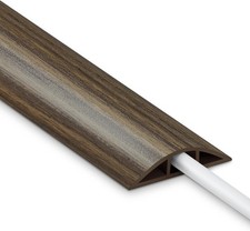 Wood Grey Cord Hider - Medium-4ft Soft PVC Cord Protector, Hide Extension Floor picture
