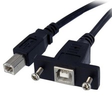 StarTech USBPNLBFBM3 StarTech Cable 3feet Panel Mount USB B to Feamal/Male picture