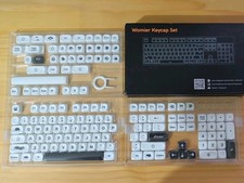 Womier PBT Keycaps, MOA Keycaps Dye-Sublimation, Japanese Style (Black & White) picture