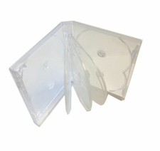New 1 MegaDisc 25mm Clear DVD Replacement Storage Case Hold 10 Discs Flap Trays picture