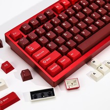 KBDiy Jamon PBT Double Shot Keycap Set,174 Keys Red Custom Key Cap Keycaps 70... picture