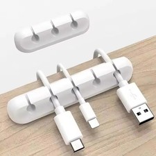 Silicone USB Cable Organizer Clips USB Charging Cord Holder Desktop Tidy Set picture