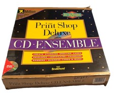 Broderbund The Print Shop Deluxe CD Ensemble for vintage Macintosh Complete CIB picture