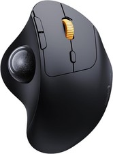 ProtoArc Wireless EM04 PC Ergonomic Bluetooth Trackball Mouse, Silver Ball picture