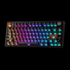 EPOMAKER TH80 V2 PRO 75% Wireless Mechanical Keyboard Screen Knob Creamy Jade picture