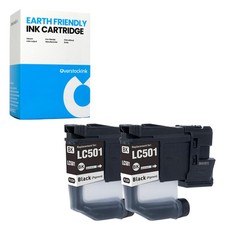 OSI Compatible 2-Pack LC501BK Ink Cartridges fits Brother MFC-J1360DW J1410DW picture
