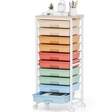 Rolling Cart 10 Drawer Rainbow Storage Organizer Mobile WK831197-2 SYKIARIOL picture