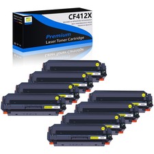 8PK CF412X Yellow Toner for HP 410X Color LaserJet M477fdw MFP M377dw Printer picture
