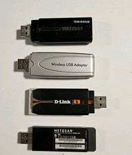 Lot of 4 WIFI USB adapters untested (2 NETGEAR, 1 D-LINK, 1 TRENDNET) picture