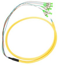 6 Strand Singlemode 9/125 FC APC Fiber Pigtail 1M for Splice Fiber Optic Adapter picture