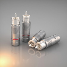 4pcs Pure Copper with Silver Plated RCA Audio Plug HIFI Audio Cable Connector picture