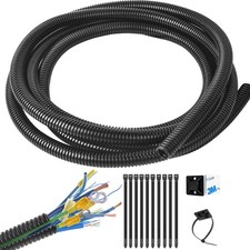 1/4 Inch Wire Loom Split Tubing - 30 ft Cord Protector Electric Wires Covers, A picture