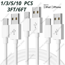 USB Charger Cable Charging Cord For iPhone 14 13 12 11 XR X SE 8 7 6 6s Plus Lot picture