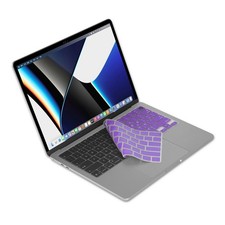 XSKN Purple Hebrew Silicone Keyboard Cover for 2022-2026 Macbook Air 13.6/15.3 picture