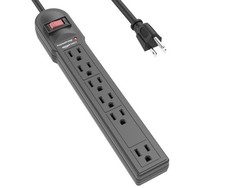 Amazon Basics Surge Protector Power Strip 6-Outlet 790 Joules 6ft Cord picture