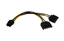 6 Inch 6 Pin PCI to 15 Pin SATA Power Splitter Express Video Card Power Cable picture