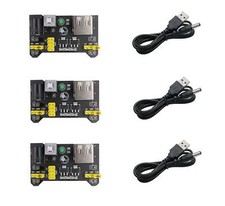 Excelity 3pcs 3.3v/5v Power Supply Module For Mb102 Breadboard Kit With Usb To 5 picture