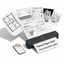 HPRT MT610 Portable Printer, Wireless for Travel, Inkless Thermal, Black picture