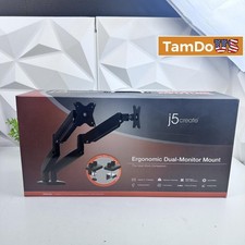 j5create JTSA102 Ergonomic Dual Monitor Mount Stand – Gas Spring Arm picture